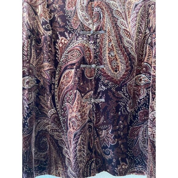 Cold‎ water creek velour paisley print cardigan size medium - Picture 4 of 6
